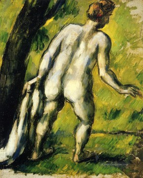 Badender von hinten Paul Cezanne Ölgemälde
